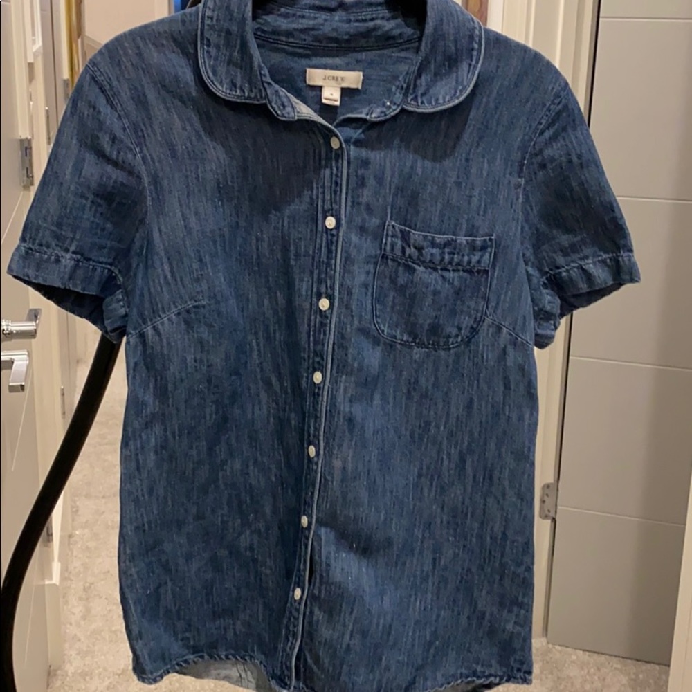 J. Crew chambray short sleeve top